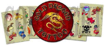 GOLD DRAGON TATTOO